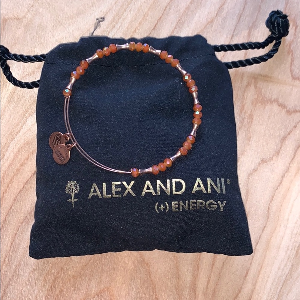 Alex and Ani Rose Gold Beaded Bangle